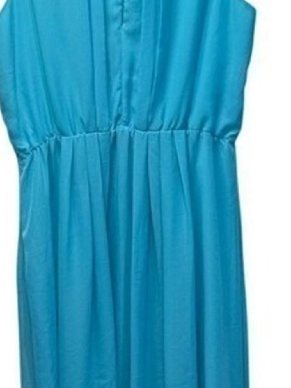 Turquoise Blue Pleated High